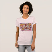 Love Word Rose Papillon Customisé Art T-Shirts (Devant entier)