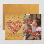 Love Words Carte Saint Valentin (Devant / Derrière)