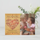 Love Words Carte Saint Valentin (Debout devant)