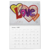 Love Words XOXO Art Peintures Calendrier (Jan 2027)