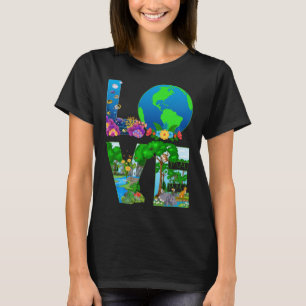 Love World Aardedag 2023 Planeet Milieu Ani T-shirt