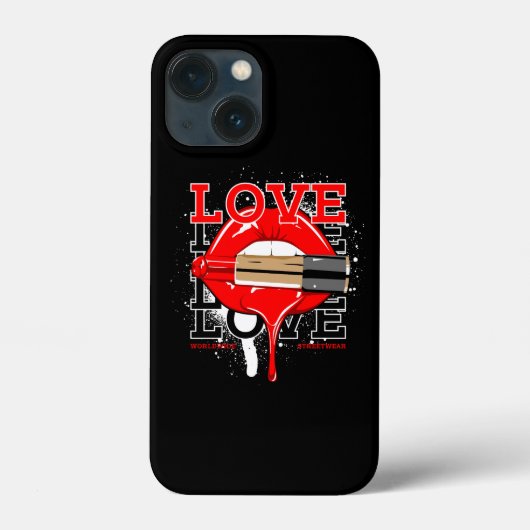 Love Worldwide Streetwear Lips  mode Case-Mate iPhone Case (Achterkant)