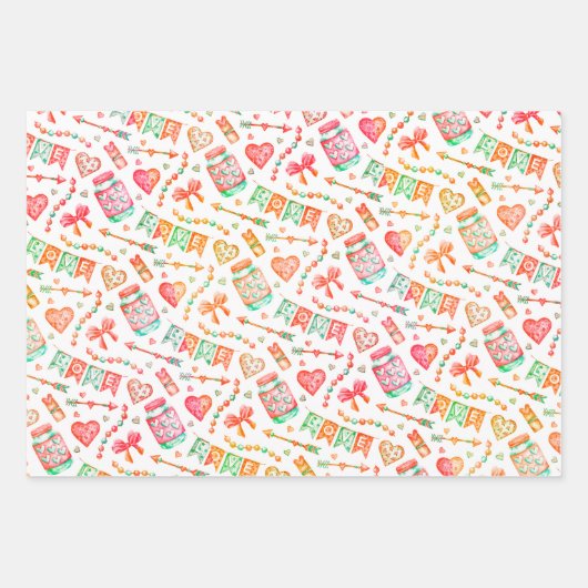 Love Wrapping Papier 3 feuilles (Devant 2)