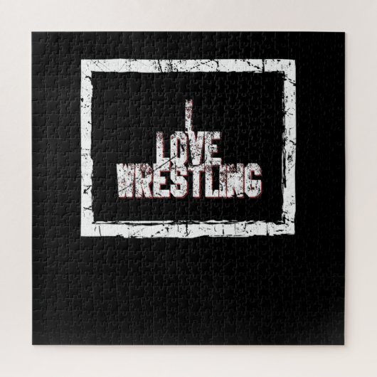 Love Wrestling Wrestler Singlet Lover Costume Gift Legpuzzel (Verticaal)