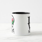LOVE Wrexham Wales 11oz Mok (Midden)