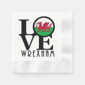 LOVE Wrexham Wales Servet (Voorkant)