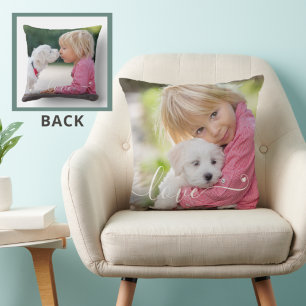 LOVE Writing 1-2 Photo Handwrited Heart Kussen