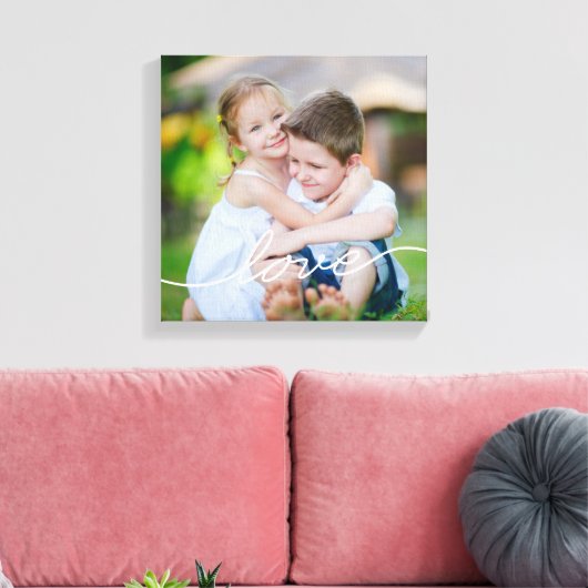 LOVE Writing Custom Photo Canvas (Insitu (Woonkamer))