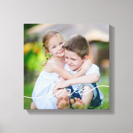 LOVE Writing Custom Photo Canvas Afdruk (Voorkant)