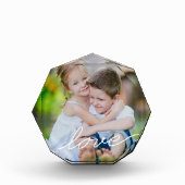 LOVE Writing Modern Photo Block Fotoblokken (Voorkant)