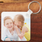 Love Writing Personalized Photo Sleutelhanger (Achterkant)