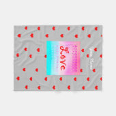 Love xoxo fleece deken (Voorkant (Horizontaal))