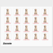 Love Yellow Labrador Retriever Stickers Chien Chie (Feuille)
