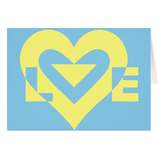 Love Yellow on Blue (Voorkant Horizontaal)