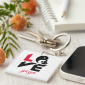 Love yoga sleutelhanger (Voorkant Rechts)