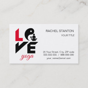 Love yoga visitekaartje