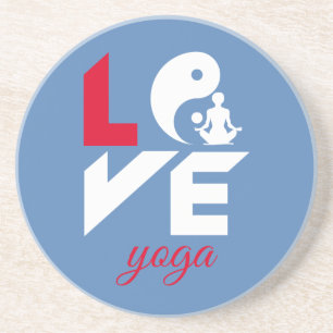 Love yoga zandsteen onderzetter