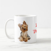 Love Yorkie Yorkshire Terrier Puppy Coffee Mug (Gauche)