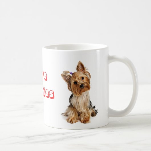 Love Yorkie Yorkshire Terrier Puppy Coffee Mug (Droite)
