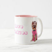 Love Yorkie Yorkshire Terrier Puppy Coffee Mug (Devant droit)