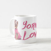 Love Yorkie Yorkshire Terrier Puppy Coffee Mug (Devant gauche)