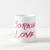 Love Yorkie Yorkshire Terrier Puppy Coffee Mug (Centre)