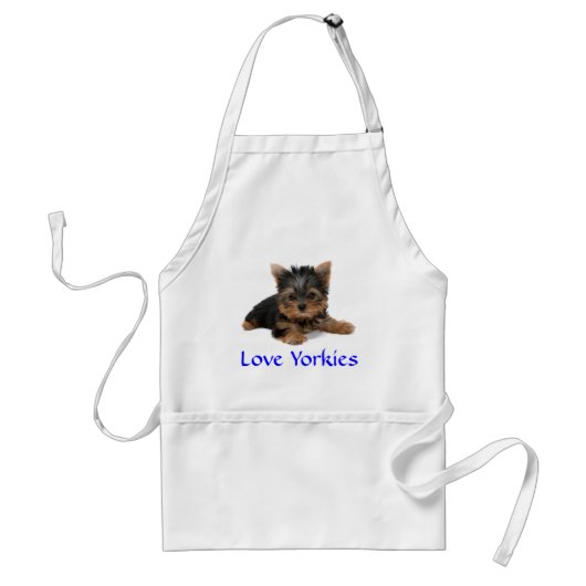 Love Yorkies Puppy Apron Standaard Schort (Voorkant)