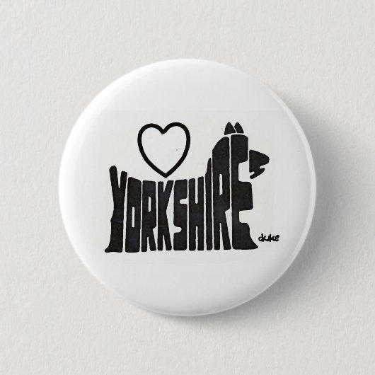 LOVE YORKSHIRE BUTTON (Voorkant)