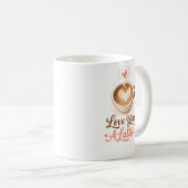 Love You A Latte – Cute Coffee Valentine Mug Gift (Devant droit)
