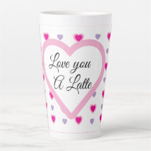 'Love you a latte' hartenpatroon Valentijns
