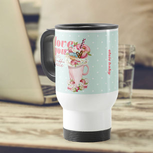 Love you a Latte Retro Sweet Treats Gepersonalisee Reisbeker