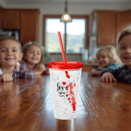 Love You Acrylic Tumbler Acryl Drinkbeker