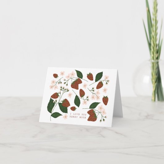Love You Berry Beaucoup de carte Valentine (Devant)