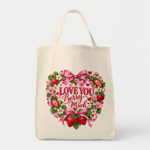 Love You Berry Much Aardbeien Winkelen Tote Bag