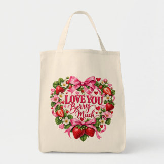 Love You Berry Much Aardbeien Winkelen Tote Bag