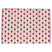 Love You Berry Much Raspberry Pattern Pink Groot Cadeauzakje (Achterkant)