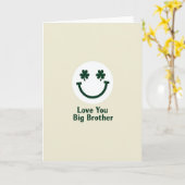 Love You Big Brother Carte Verte (Fleur jaune)