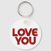 Love You – Bold Romantic Typography Sleutelhanger (Voorkant)