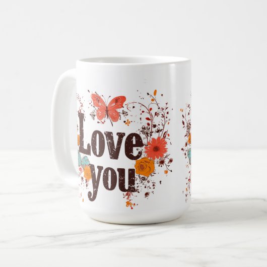 Love You Ceramic Mug (Devant gauche)