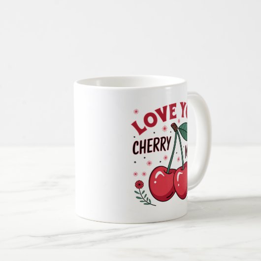 Love You Cherry Much Koffiemok (Voorkant rechts)