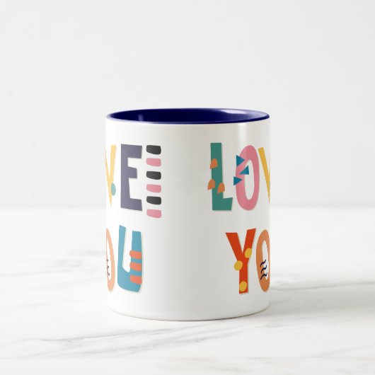 Love You Coffee Mug à deux tons (Centre)
