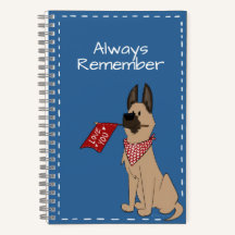 Love You Cute Dog Custom Spiral Notebook