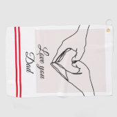 Love You Dad Custom Meilleures serviettes de golf (Horizontal)