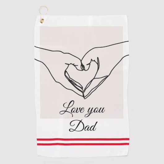 Love You Dad Custom Meilleures serviettes de golf (Devant)