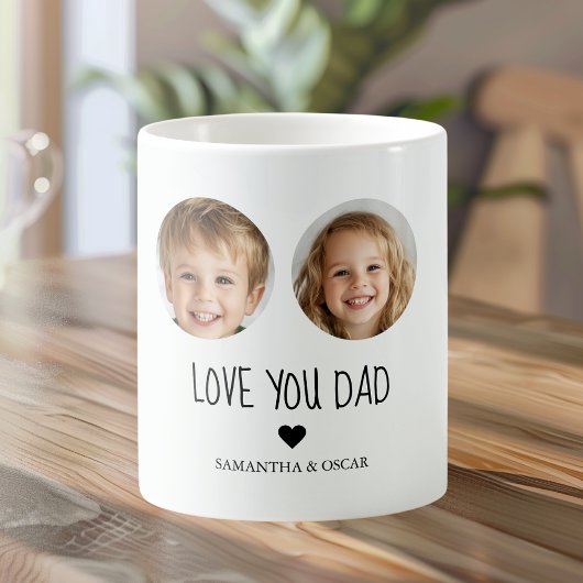 Love You DAD Gepersonaliseerde Gezichtsfoto Custom Koffiemok