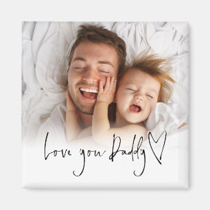 Love You Dad Photo Overlay Script Heart Magneet