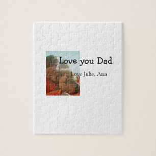Love You Dad vaderdag Voeg foto naam Eenvoudig toe Legpuzzel
