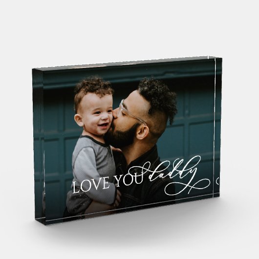 Love You Daddy Elegant handgeschreven script Fotoblokken (Links)