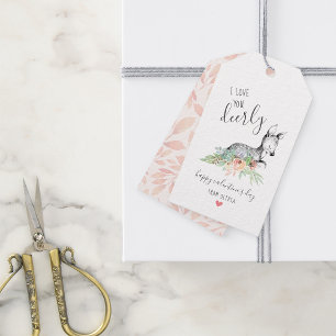 Love You Deerly Kids Valentijnsfeestje in de klas Cadeaulabel