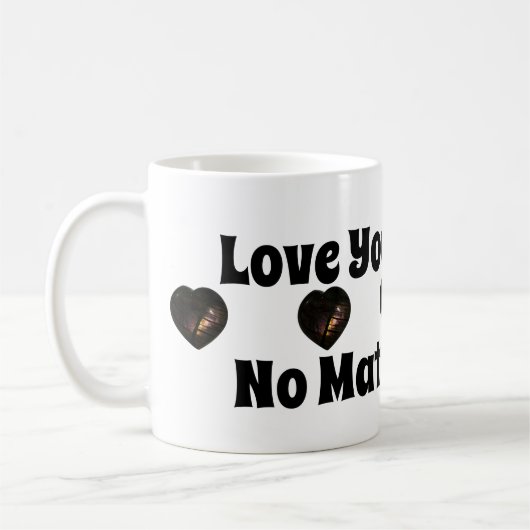 Love You Forever Blue Labradorite Coeurs Bold Mug (Gauche)